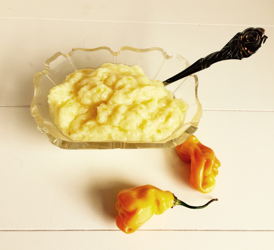 sambal van aardappel en gele peper