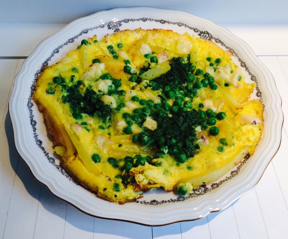 frittata van restjes groene groentes