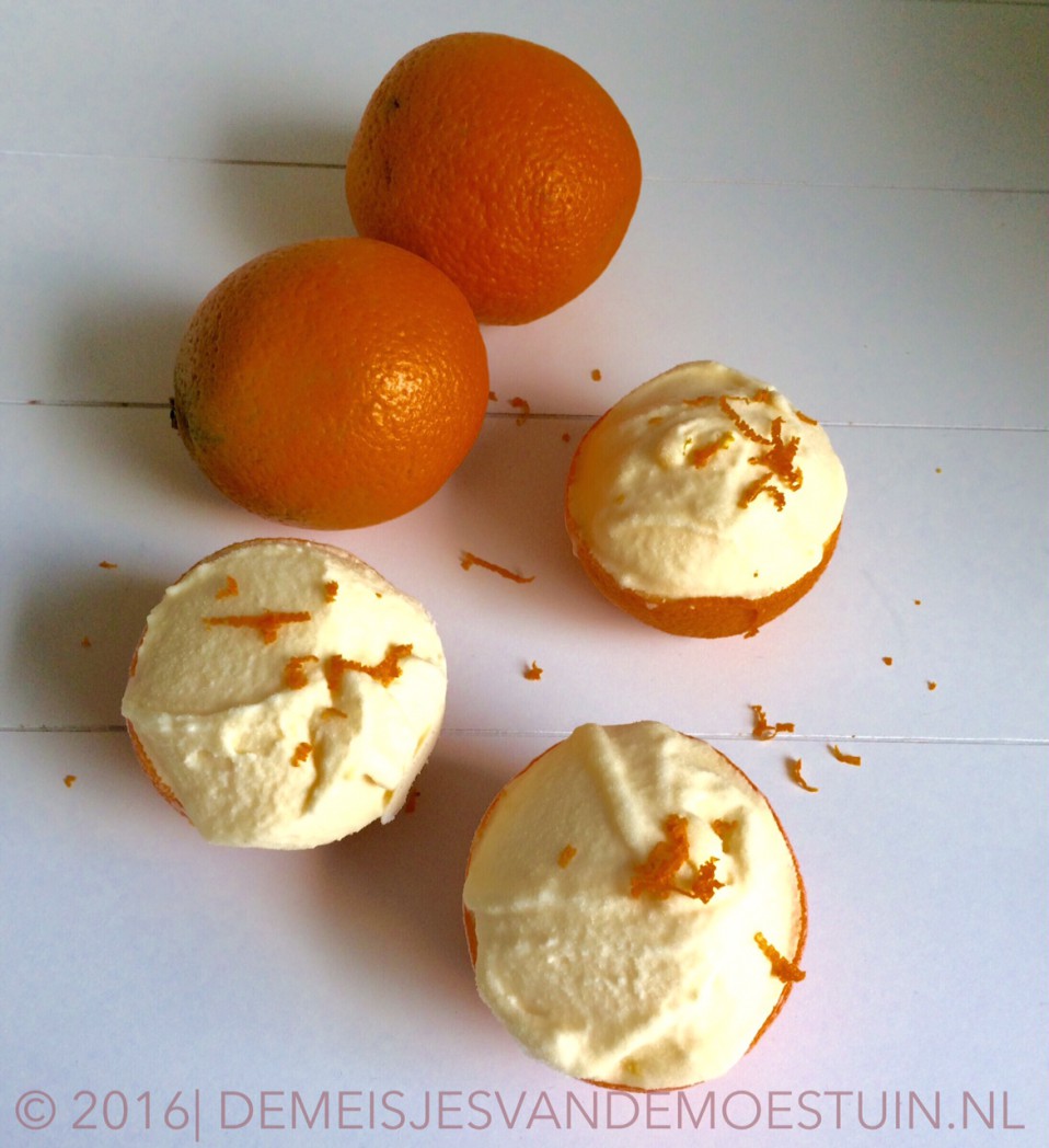 sinaasappelroomijs met oranjebloesemwater