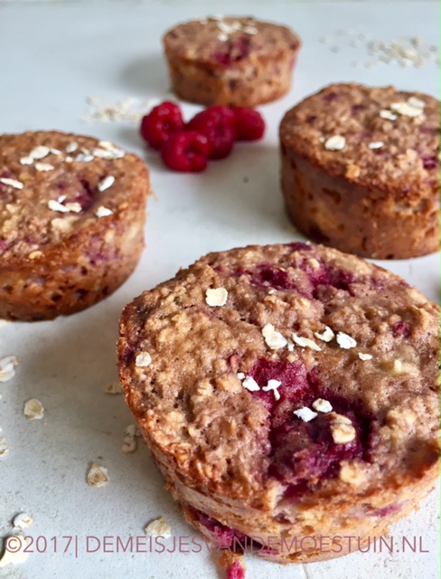 havermout frambozen muffins