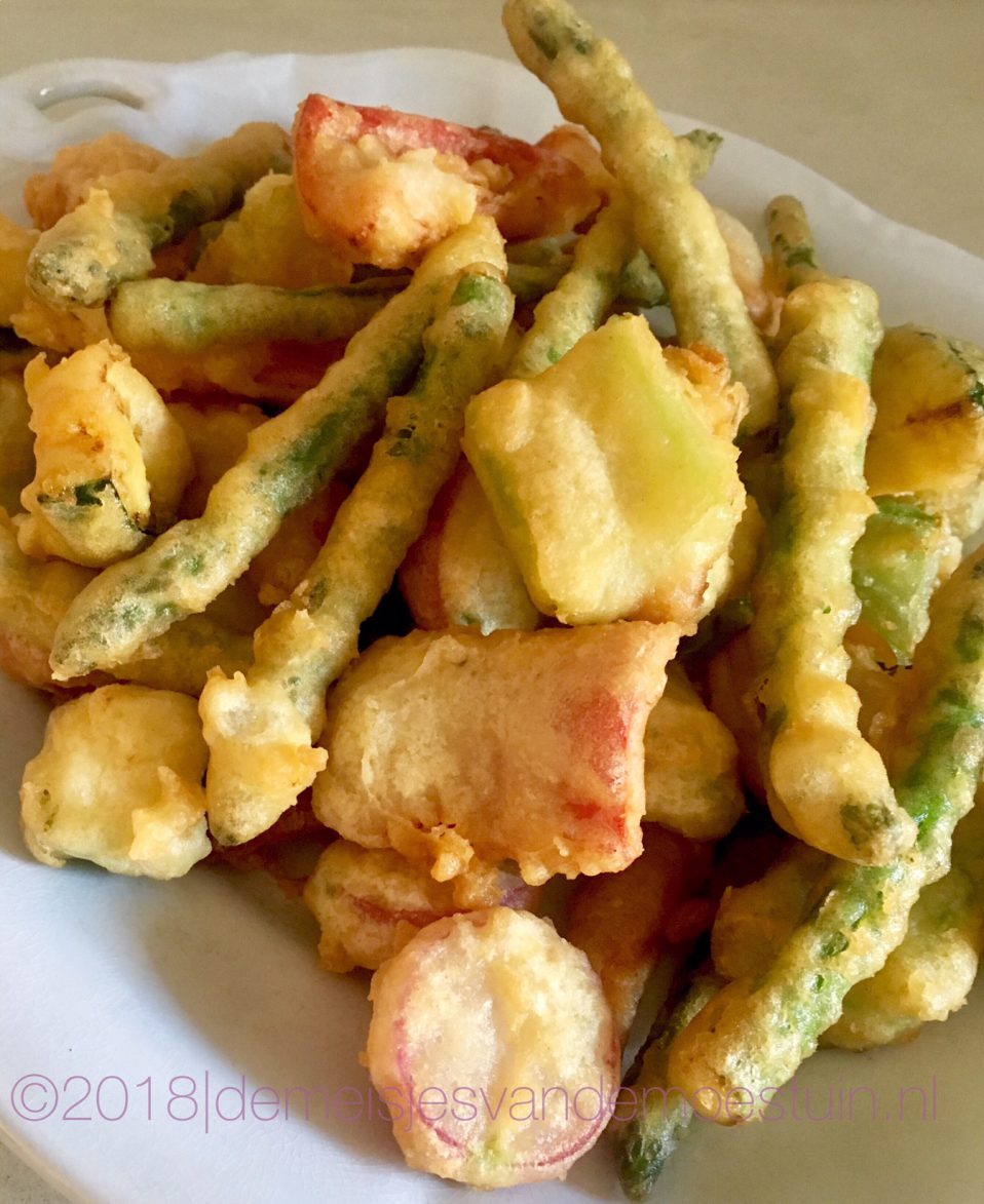 fritto misto van voorjaarsgroente