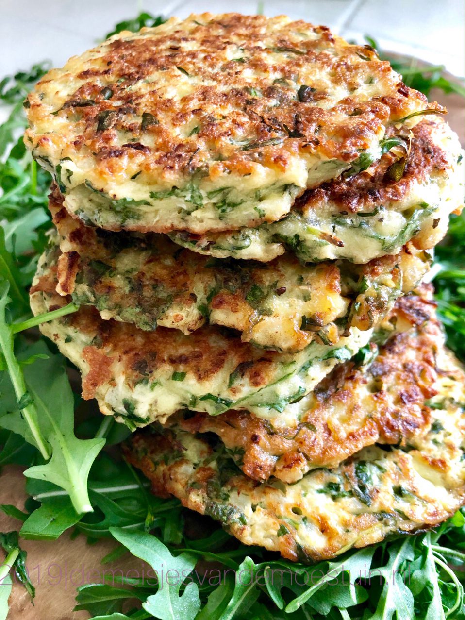 bloemkool rucola koekjes